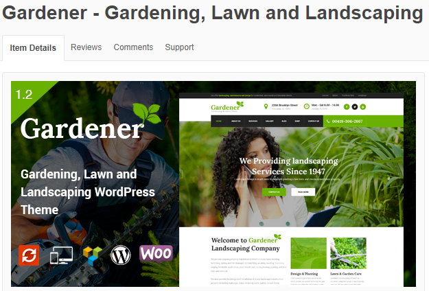 Landscaping WordPress themes