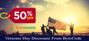 Veterans Day Discounts from ThemeInnovation