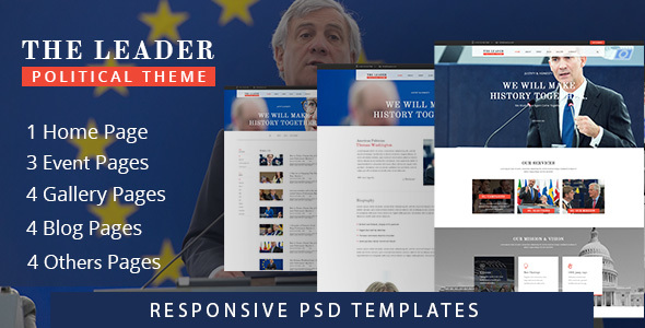 Political PSD Template The Leader